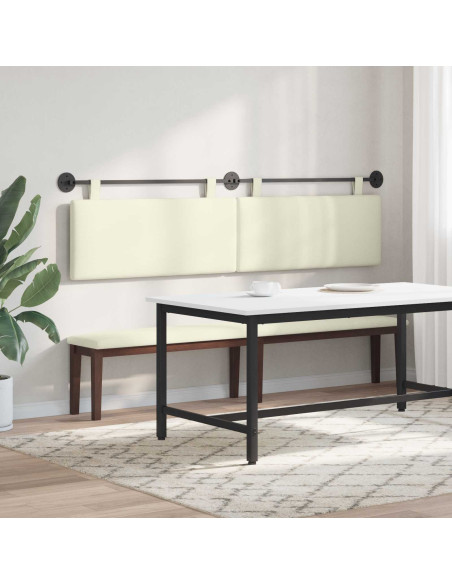 Testata appesa Crema 210 x 55 x 5 cm Tessuto in Cords