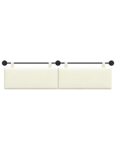 Testata appesa Crema 210 x 55 x 5 cm Tessuto in Cords