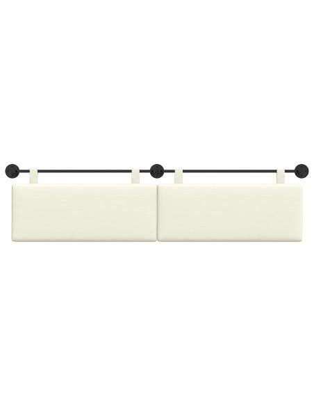 Testata appesa Crema 210 x 55 x 5 cm Tessuto in Cords