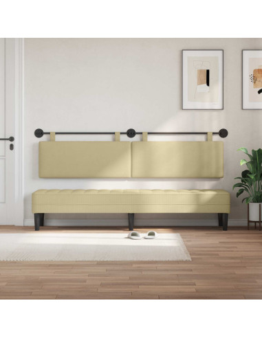 Testata appesa Tinta unita Grigio Verde Chiaro 210 x 55 x 5 cm