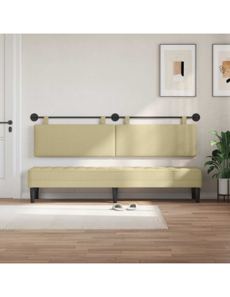 Testata appesa Tinta unita Grigio Verde Chiaro 210 x 55 x 5 cm
