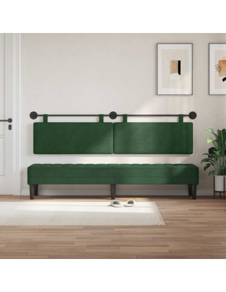 Testata appesa Verde Giungla 210 x 55 x 5 cm Tessuto in Cords