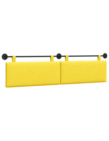 Testata appesa Giallo Chiaro 210 x 55 x 5 cm Tessuto in Cords