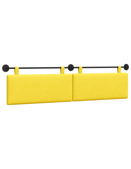 Testata appesa Giallo Chiaro 210 x 55 x 5 cm Tessuto in Cords