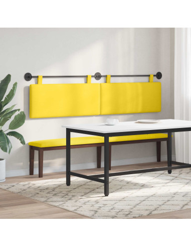 Testata appesa Giallo Chiaro 210 x 55 x 5 cm Tessuto in Cords