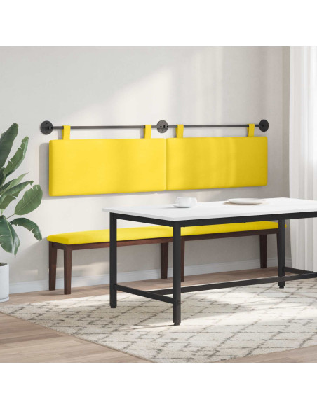 Testata appesa Giallo Chiaro 210 x 55 x 5 cm Tessuto in Cords
