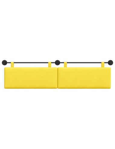 Testata appesa Giallo Chiaro 210 x 55 x 5 cm Tessuto in Cords