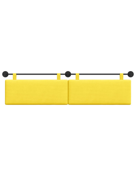 Testata appesa Giallo Chiaro 210 x 55 x 5 cm Tessuto in Cords