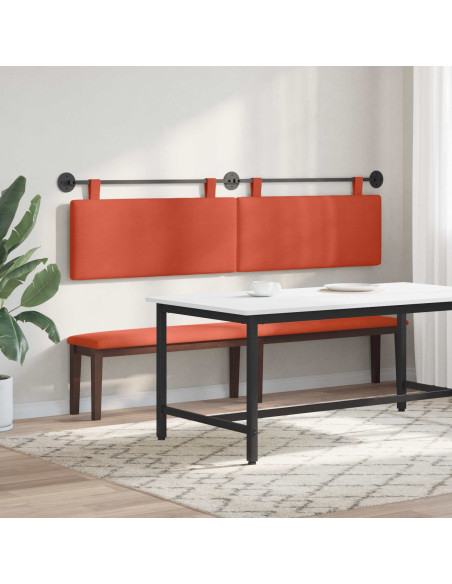 Testata appesa Rosso Arancio 210 x 55 x 5 cm Tessuto in Cords