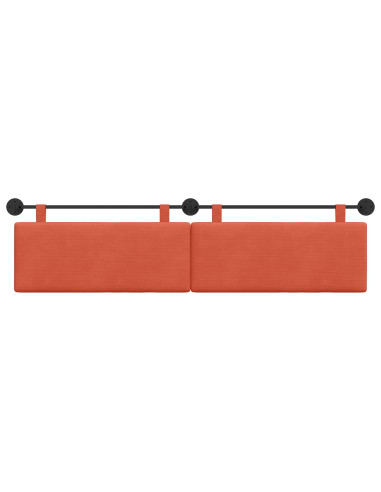 Testata appesa Rosso Arancio 210 x 55 x 5 cm Tessuto in Cords