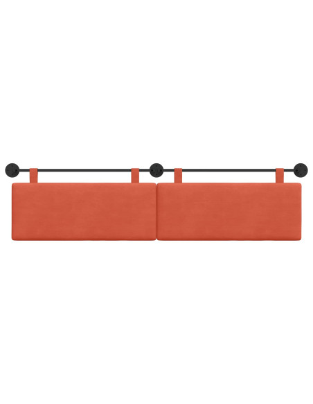 Testata appesa Rosso Arancio 210 x 55 x 5 cm Tessuto in Cords