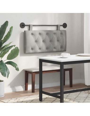 Testata appesa Grigio chiaro 90 x 55 x 7 cm Velluto