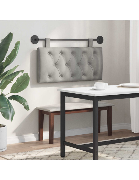 Testata appesa Grigio chiaro 90 x 55 x 7 cm Velluto