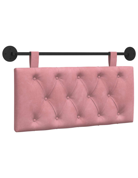 Testata appesa Montaggio a parete Rosa 90 x 55 x 7 cm Velluto
