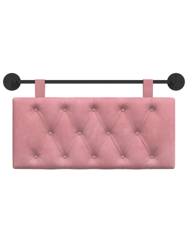 Testata appesa Montaggio a parete Rosa 90 x 55 x 7 cm Velluto