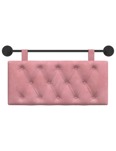 Testata appesa Montaggio a parete Rosa 90 x 55 x 7 cm Velluto