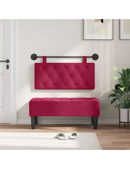 Testata appesa Rosso Vino 90 x 55 x 7 cm Velluto