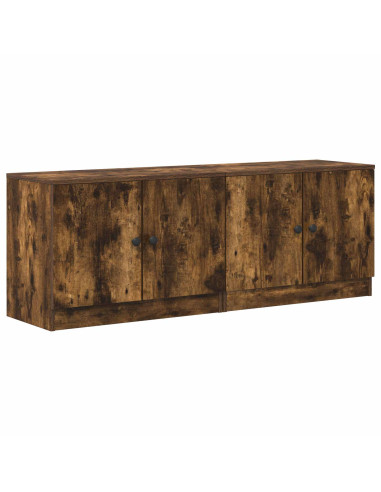 Armadietto per letto 2 pcs Rovere Fumo 66 x 35 x 48 cm