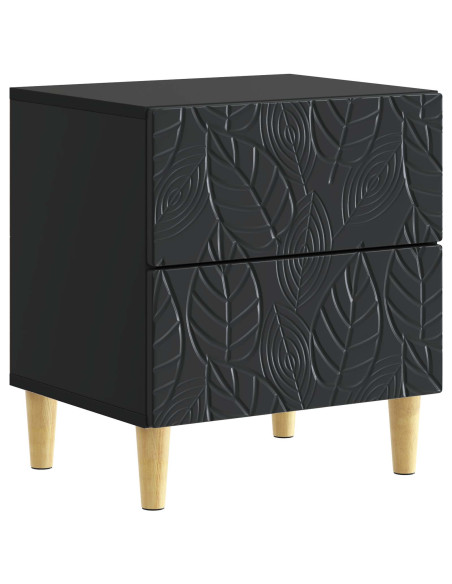 Comodino Nero 43 x 34,5 x 48 cm Legno ingegnerizzato