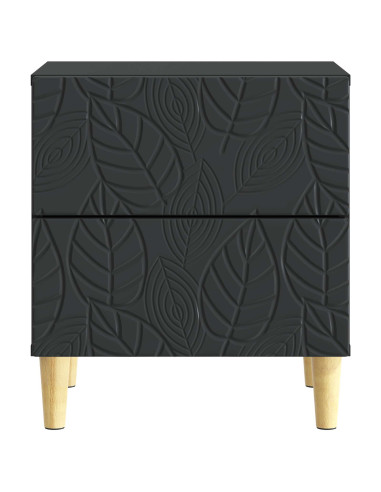Comodino Nero 43 x 34,5 x 48 cm Legno ingegnerizzato