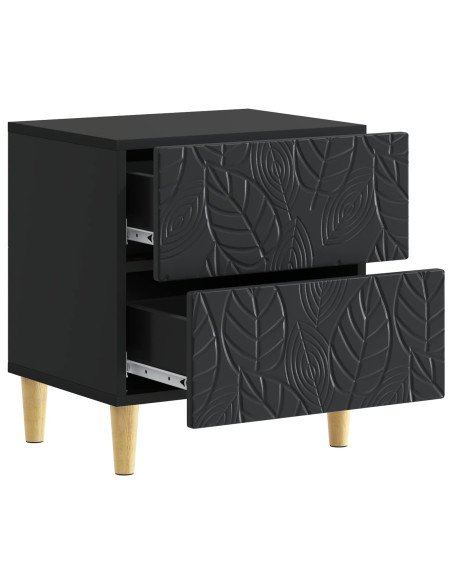 Comodino 2 pcs Nero 43 x 34,5 x 48 cm Legno ingegnerizzato