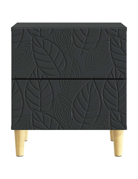 Comodino 2 pcs Nero 43 x 34,5 x 48 cm Legno ingegnerizzato