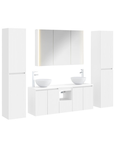 Set di mobili per il bagno 6 pcs Bianco