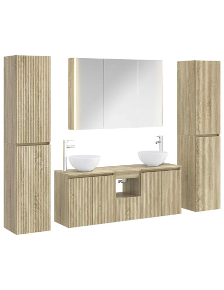 Set di mobili per il bagno 6 pcs Rovere Sonoma