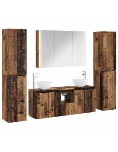 Set di mobili per il bagno 6 pcs Legno antico