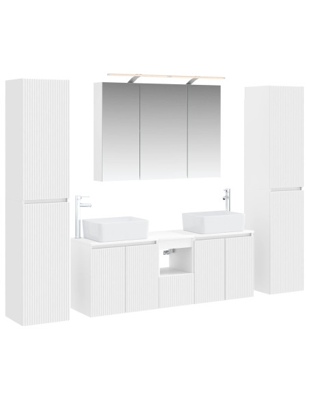 Set di mobili per il bagno 6 pcs Bianco