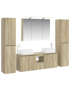 Set di mobili per il bagno 6 pcs Rovere Sonoma
