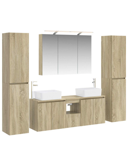 Set di mobili per il bagno 6 pcs Rovere Sonoma