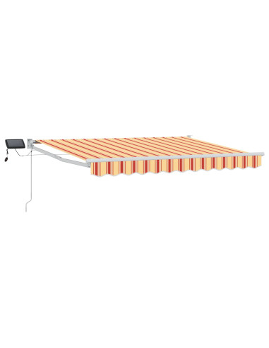 Tenda retrattile manuale con LED Multicolore 2,5 x 2 m
