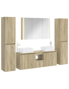 Set di mobili per il bagno 6 pcs Rovere Sonoma