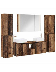 Set di mobili per il bagno 6 pcs Legno antico