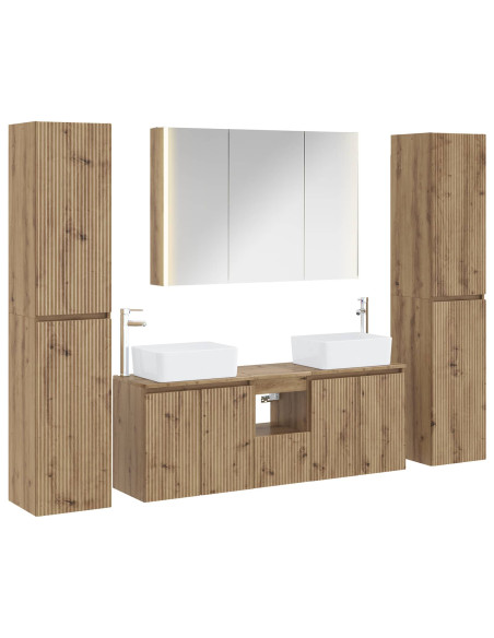 Set di mobili per il bagno 6 pcs Rovere Artigianale