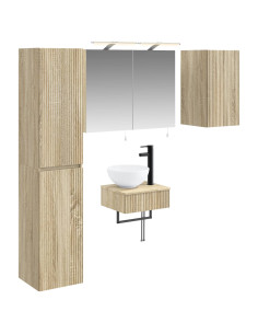 Set di mobili per il bagno 5 pcs Rovere Sonoma