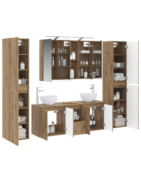 Set di mobili per il bagno 6 pcs Rovere Artigianale