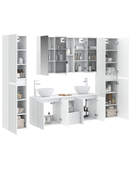 Set di mobili per il bagno 6 pcs Bianco