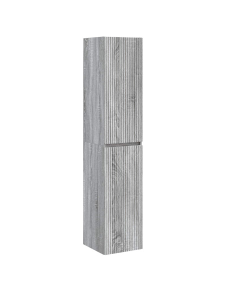 Set di mobili per il bagno 6 pcs Sonoma grigio