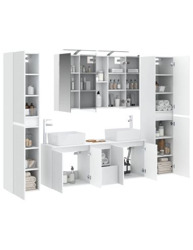 Set di mobili per il bagno 6 pcs Bianco