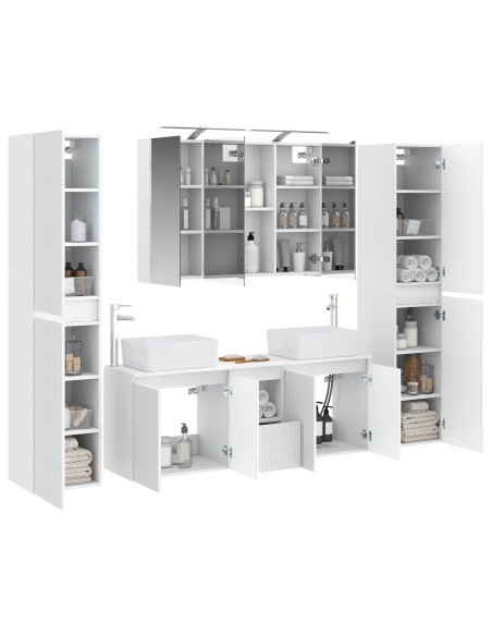 Set di mobili per il bagno 6 pcs Bianco