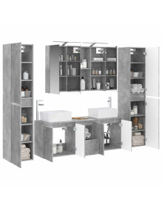 Set di mobili per il bagno 6 pcs Grigio Cemento 2