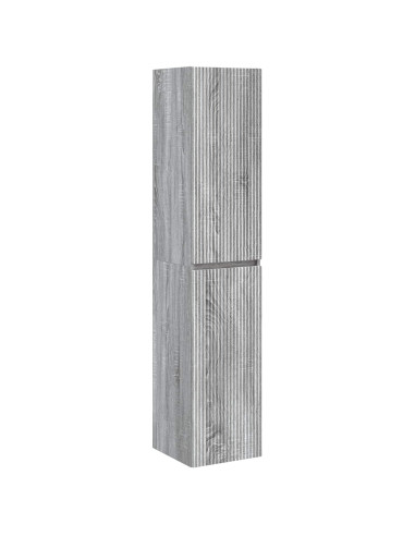 Set di mobili per il bagno 6 pcs Sonoma grigio