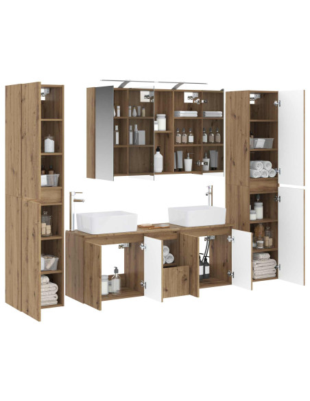 Set di mobili per il bagno 6 pcs Rovere Artigianale