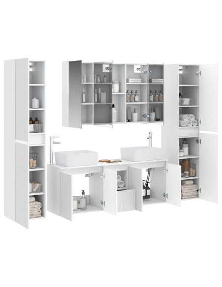 Set di mobili per il bagno 6 pcs Bianco