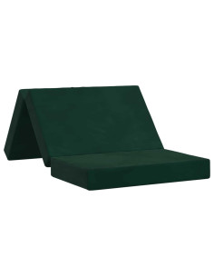 Divano Letto Pieghevole 80 x 67 x 45 cm Verde Scuro