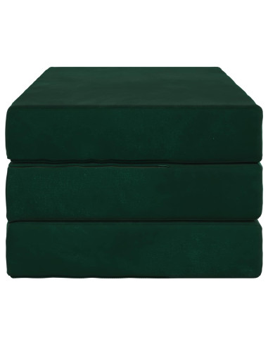 Divano Letto Pieghevole 80 x 67 x 45 cm Verde Scuro
