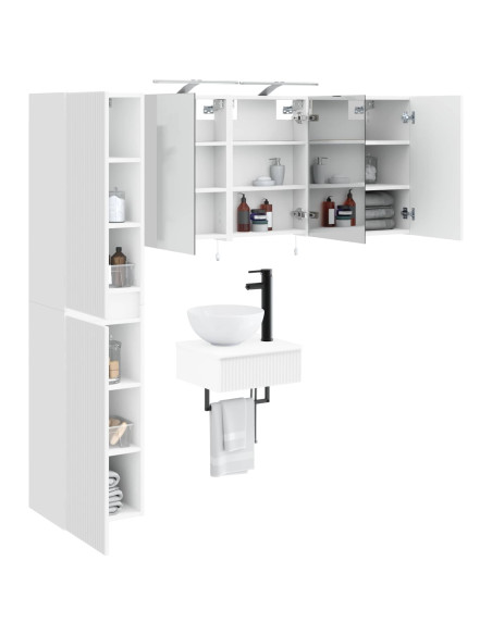 Set di mobili per il bagno 5 pcs Bianco