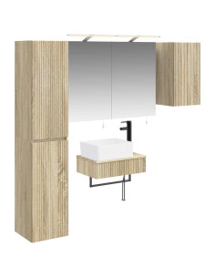 Set di mobili per il bagno 5 pcs Rovere Sonoma